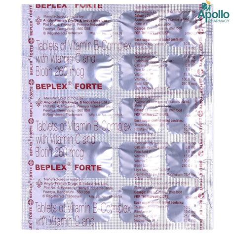Beplex Forte Tablet: Uses, Price, Composition & Side .